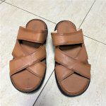 chaussure sandale cuir marron
